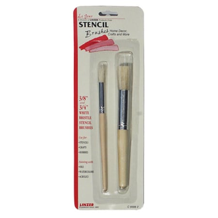 2Pc Stencil Brush Set
